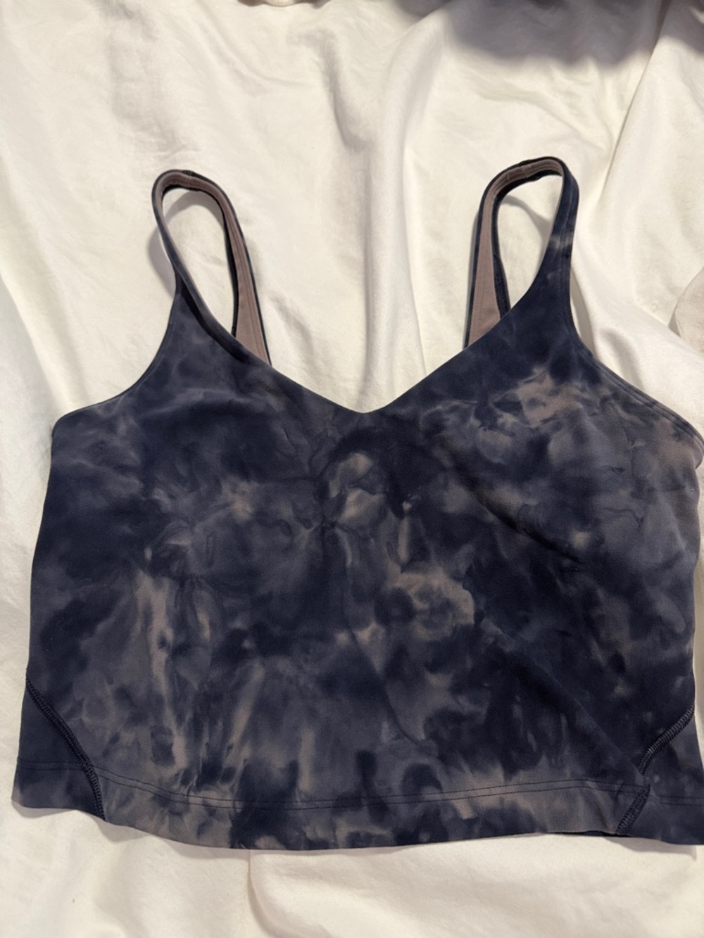Lululemon Align Tank/Bra - Tie-Dye Cropped Black and Gray